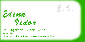 edina vidor business card